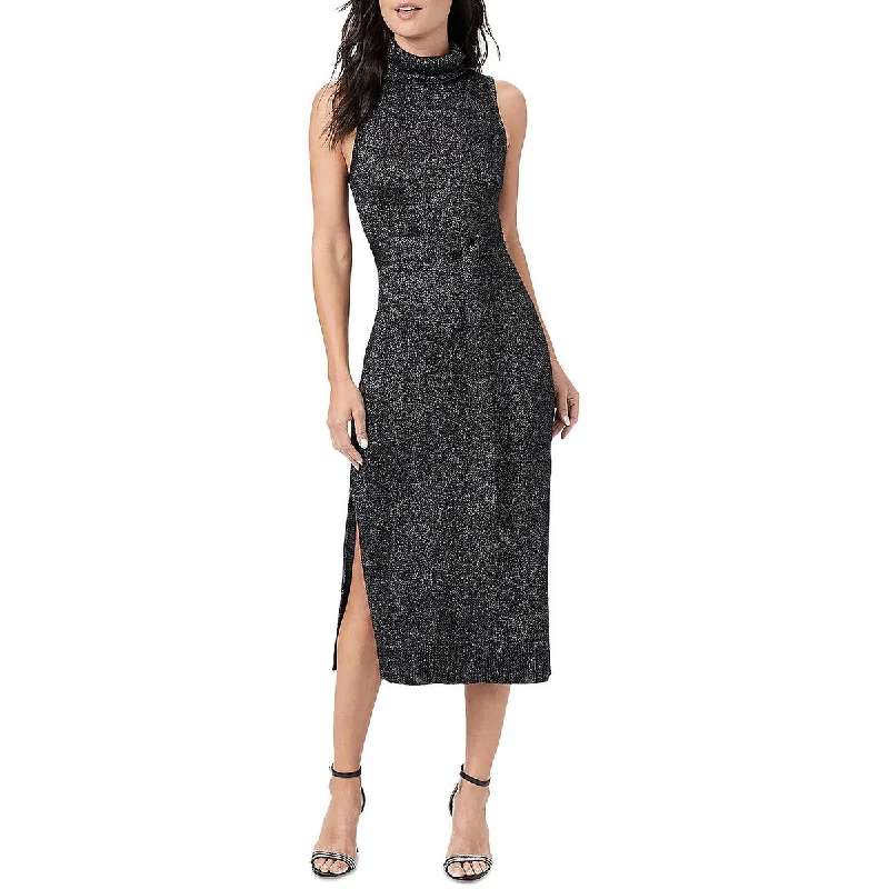 Paige Womens Zoelle Metallic Long Sweaterdress