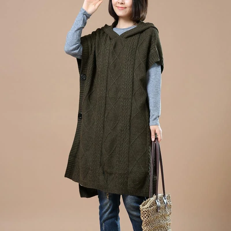 Tea green sweater plus size winter dresses hoodie Casual Formal Business