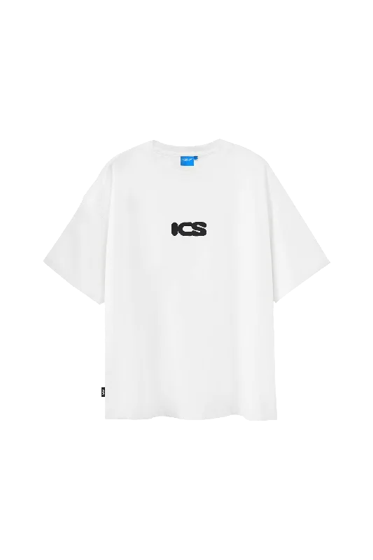 ICS Logo Print T-shirt Striped Floral Plaid