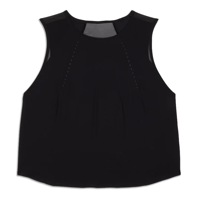 Sculpt Cropped Tank Top - Resale low neck tank