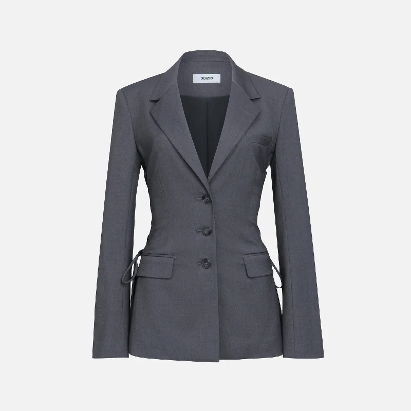 GUIZIO Delila Blazer - Stone Grey Women's Warm Suit