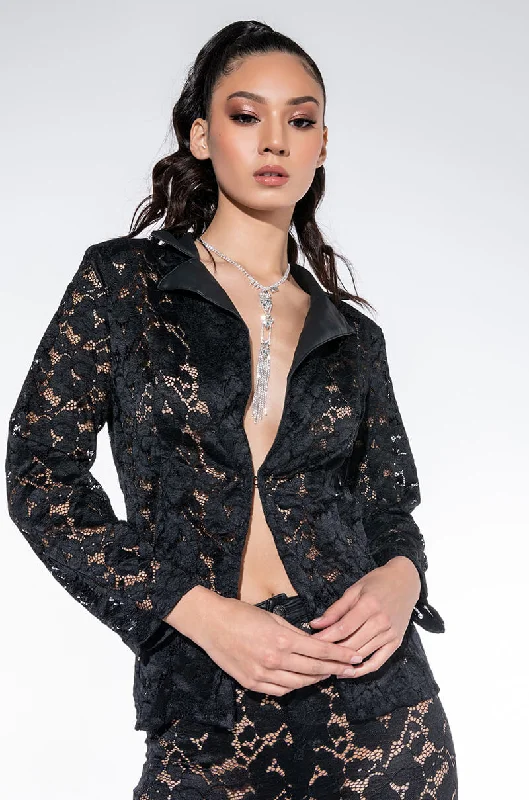 SEXY LADY LACE BLAZER Women's Pencil Blazer