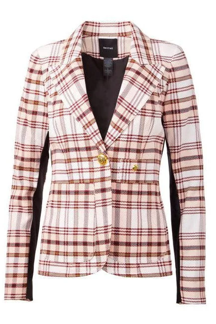 Patch Pocket Tuxedo Stripe Blazer Women's Wedding Blazer