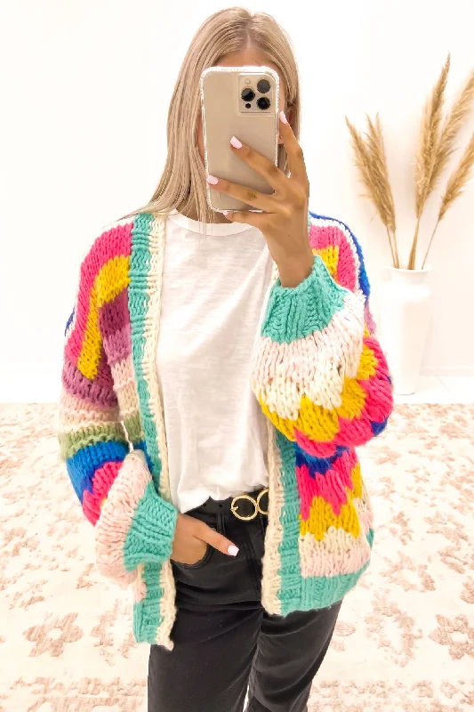 Delia Cardigan Multi Velvet Chenille Corduroy