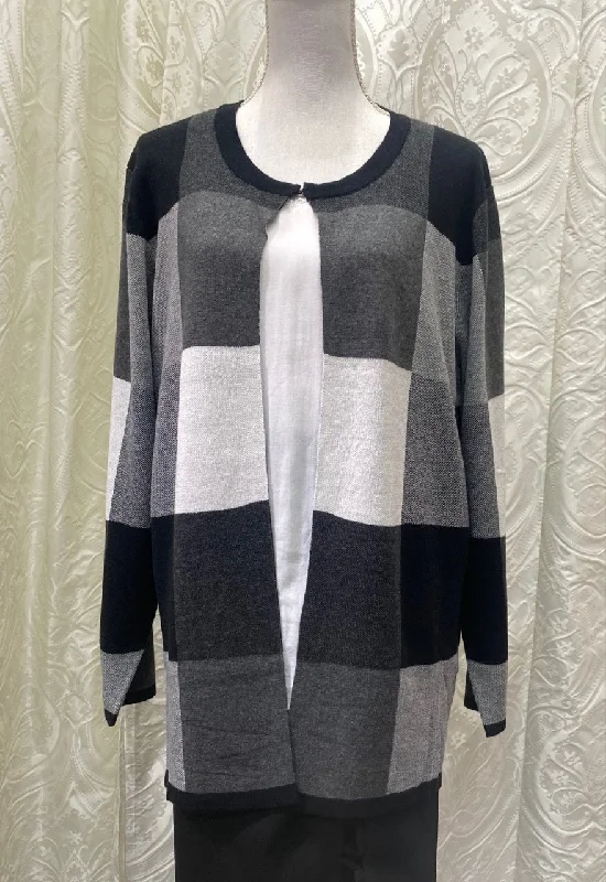 VIVID | Check Cardigan Fitted Loose Oversized