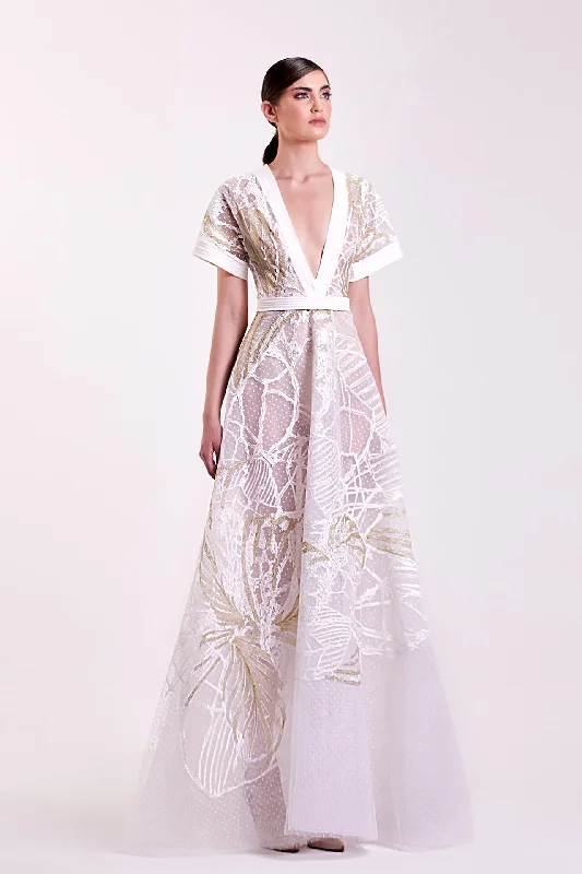 Pont d'esprit embroidered dress