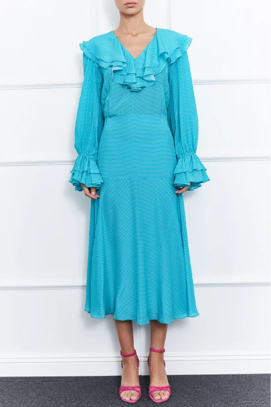 Stella Silk Dress (Blue)